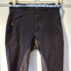 Kentucky REAL Leather Full Seat Dressage Breeches - 26 - Grey